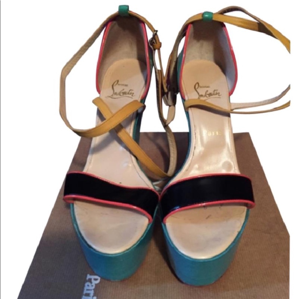 Authentic Christian Loubotin Wedge